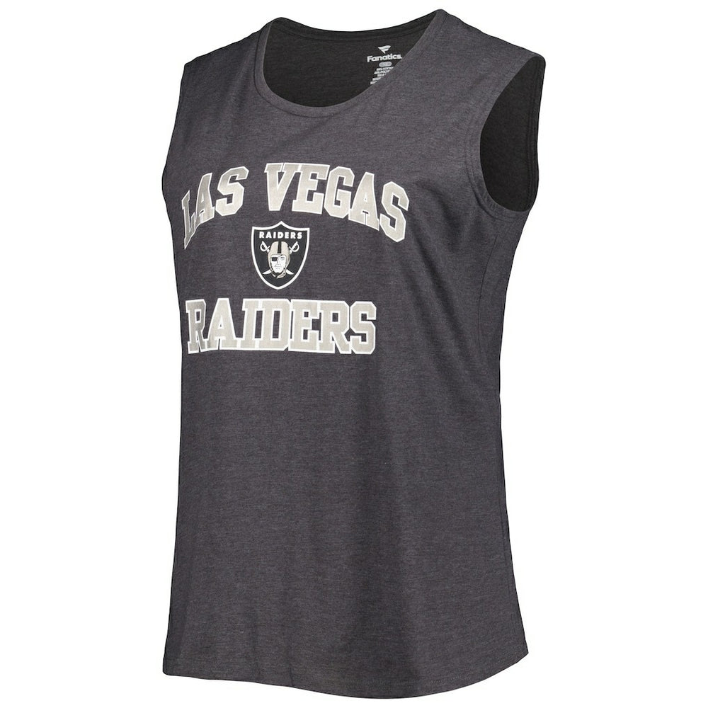 Las Vegas Raiders Women's Plus Size Tank Top - Heather Charcoal outlet
