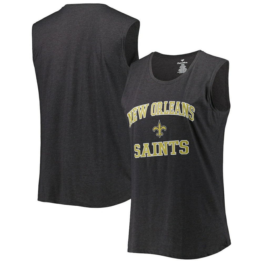 New Orleans Saints Women's Plus Size Tank Top - Heather Charcoal online