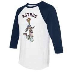 Houston Astros Tiny Turnip Women's Jada 3/4-Sleeve Raglan T-Shirt - White/Navy
