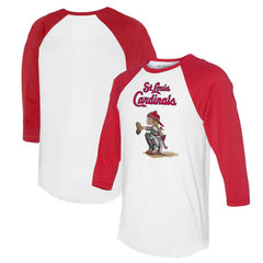 St. Louis Cardinals Tiny Turnip Women's Kate 3/4-Sleeve Raglan T-Shirt - White/Red