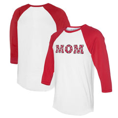 St. Louis Cardinals Tiny Turnip Women's Logo Mom 3/4-Sleeve Raglan T-Shirt - White/Red