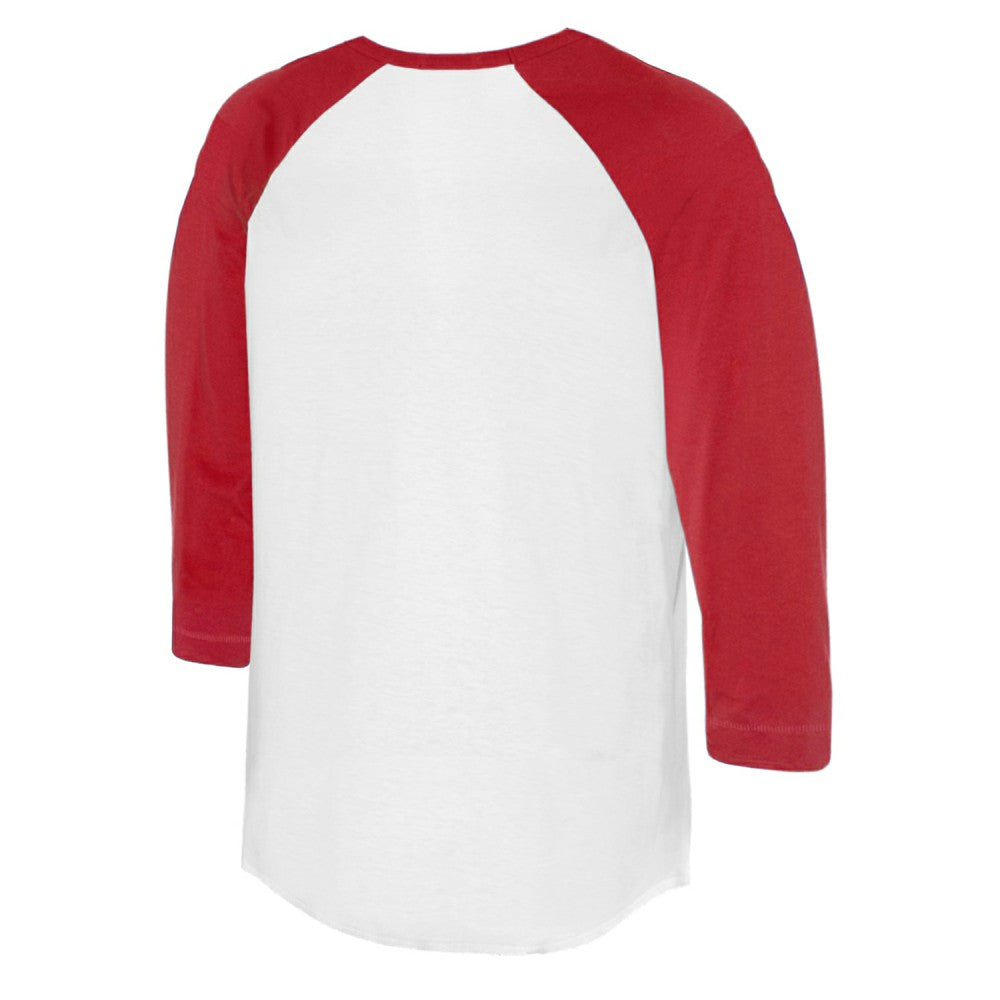 Los Angeles Angels Tiny Turnip Women's Nacho Helmet 3/4-Sleeve Raglan T-Shirt - White/Red