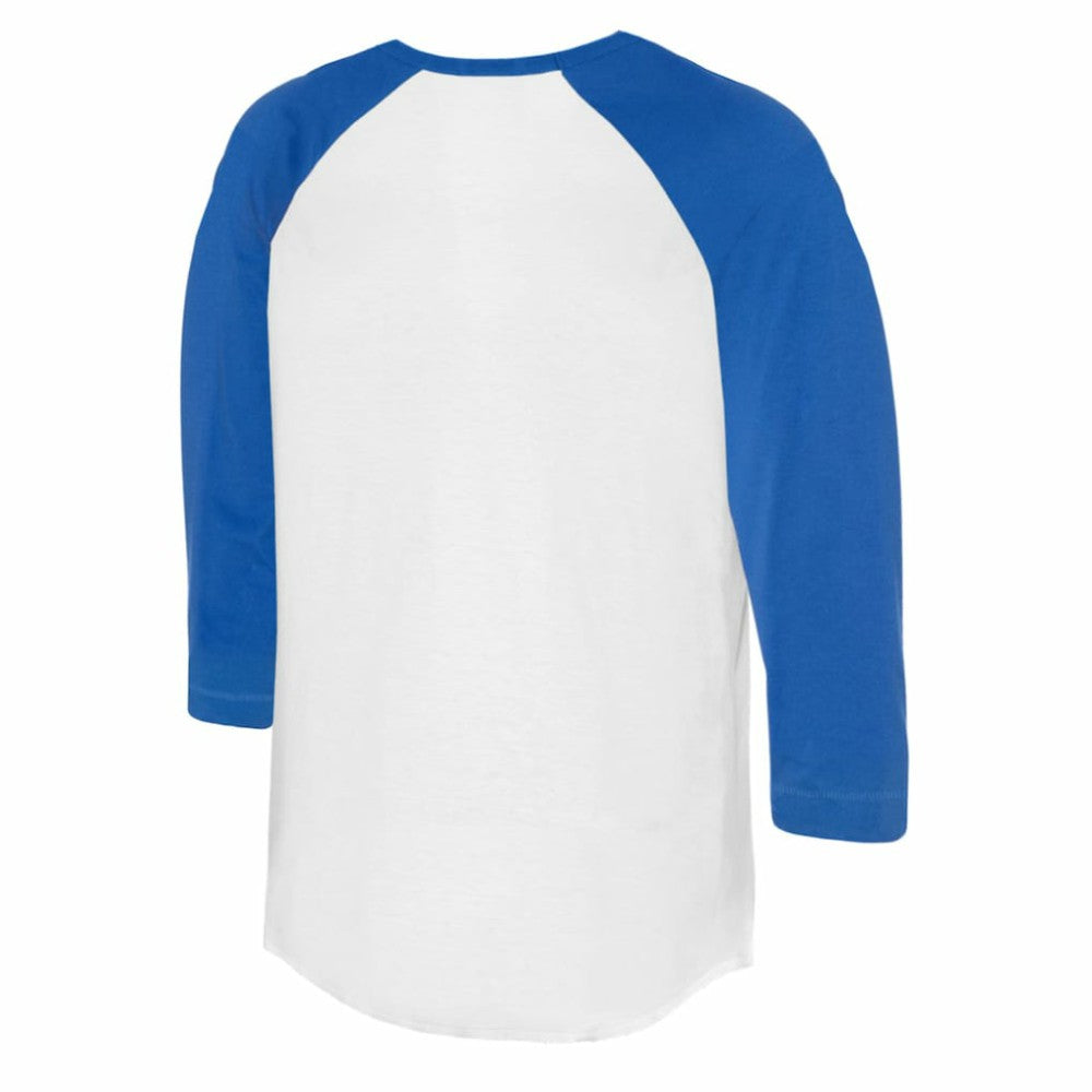 Chicago Cubs Tiny Turnip Women's Nacho Helmet 3/4-Sleeve Raglan T-Shirt - White/Royal
