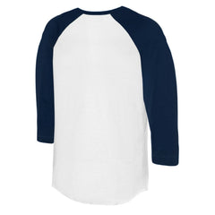 Cleveland Guardians Tiny Turnip Women's Peace Love Baseball 3/4-Sleeve Raglan T-Shirt - White/Navy