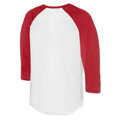 Los Angeles Angels Tiny Turnip Women's Peace Love Baseball 3/4-Sleeve Raglan T-Shirt - White/Red