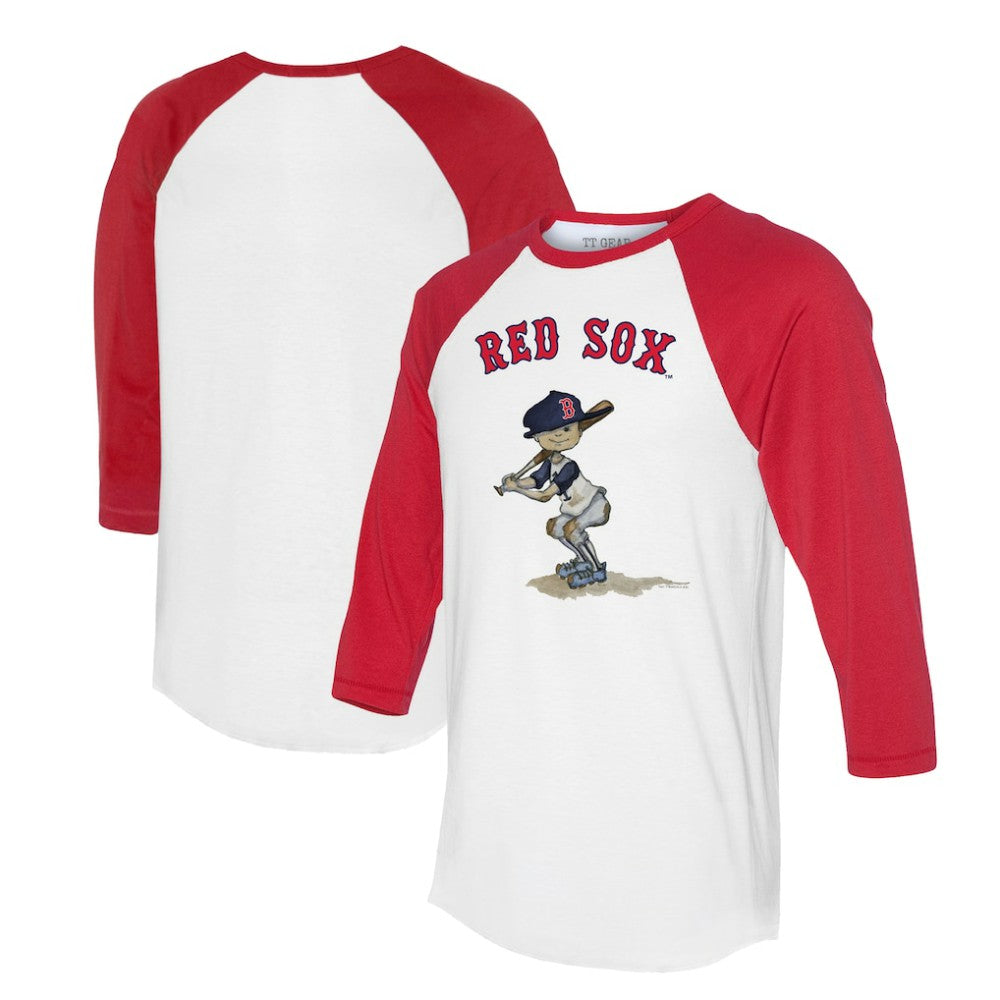Boston Red Sox Tiny Turnip Women's Slugger 3/4-Sleeve Raglan T-Shirt - White/Red