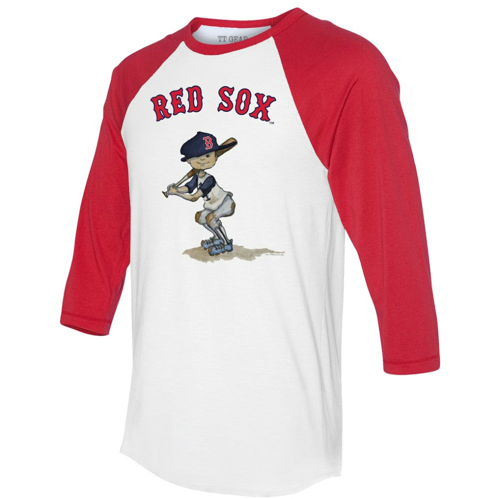 Boston Red Sox Tiny Turnip Women's Slugger 3/4-Sleeve Raglan T-Shirt - White/Red