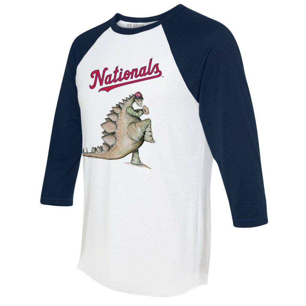 Washington Nationals Tiny Turnip Unisex Stega 3/4-Sleeve Raglan T-Shirt - White/Navy