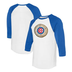 Chicago Cubs Tiny Turnip Unisex Stitched Baseball 3/4-Sleeve Raglan T-Shirt - White/Royal