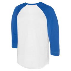 Kansas City Royals Tiny Turnip Unisex Unicorn 3/4-Sleeve Raglan T-Shirt - White/Royal