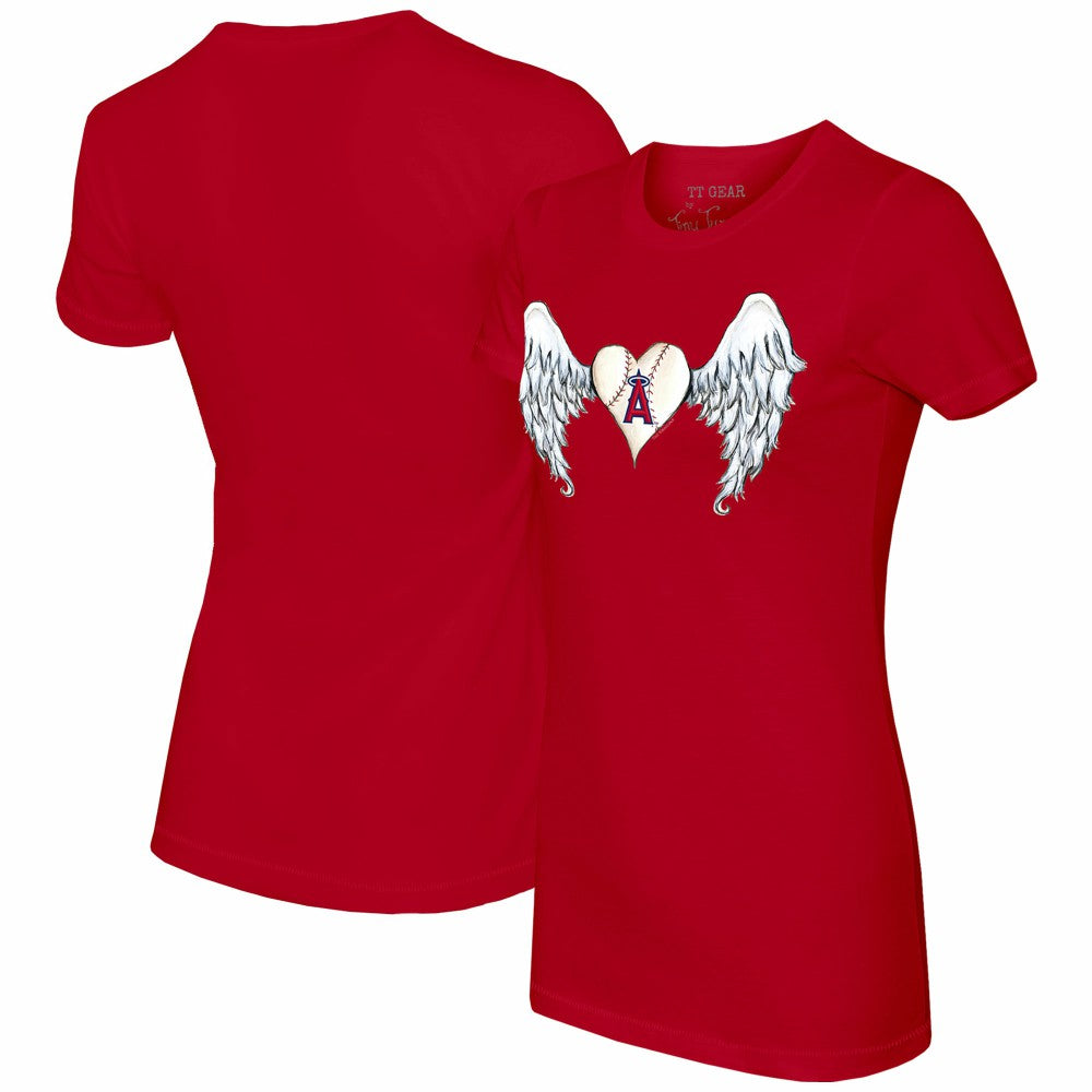 Los Angeles Angels Tiny Turnip Women's Angel Wings T-Shirt - Red