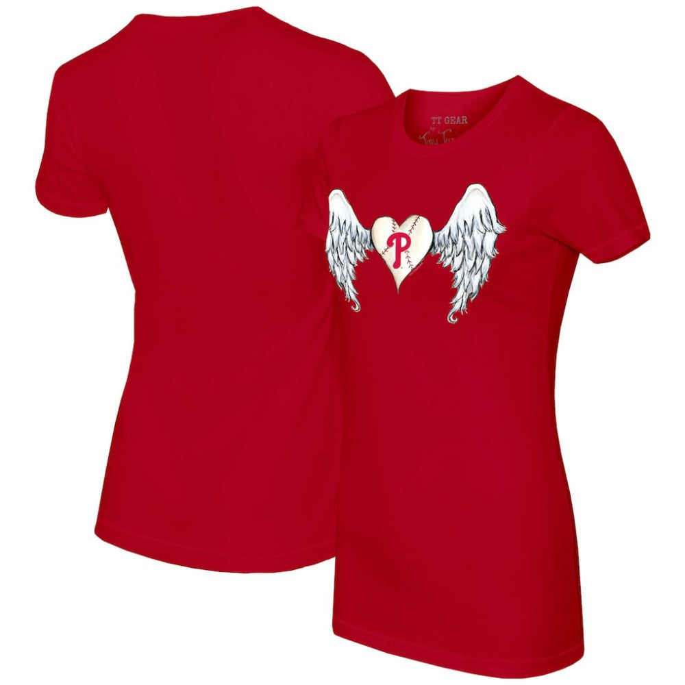 Philadelphia Phillies Tiny Turnip Women's Angel Wings T-Shirt - Red