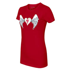 Philadelphia Phillies Tiny Turnip Women's Angel Wings T-Shirt - Red
