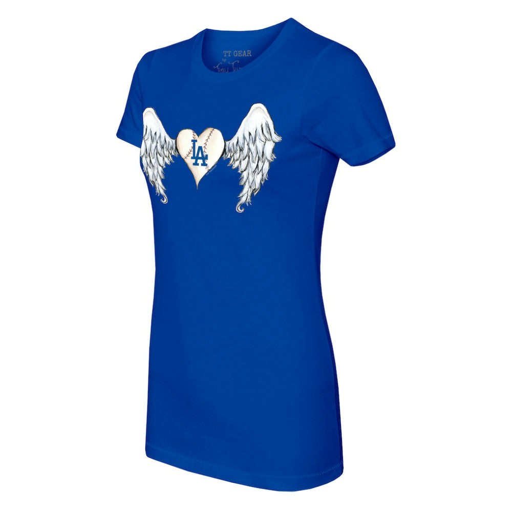 Los Angeles Dodgers Tiny Turnip Women's Angel Wings T-Shirt - Royal