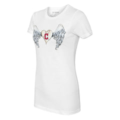 Cleveland Guardians Tiny Turnip Women's Angel Wings T-Shirt - White