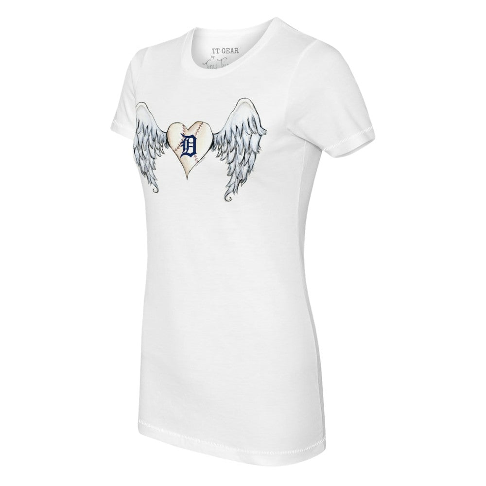 Detroit Tigers Tiny Turnip Women's Angel Wings T-Shirt - White