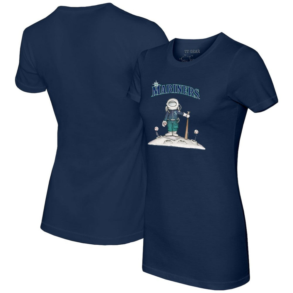 Seattle Mariners Tiny Turnip Women's Astronaut T-Shirt - Navy
