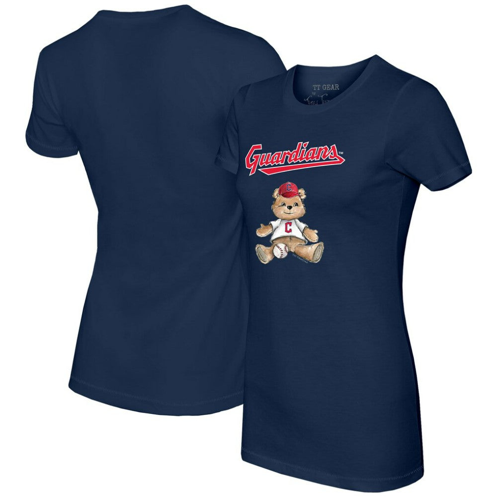 Cleveland Guardians Tiny Turnip Women's Teddy Boy T-Shirt - Navy