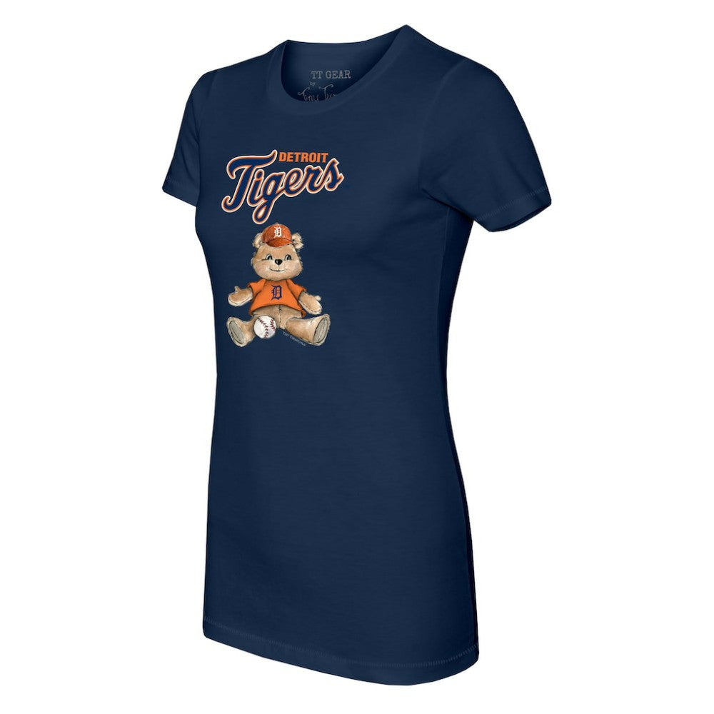 Detroit Tigers Tiny Turnip Women's Teddy Boy T-Shirt - Navy