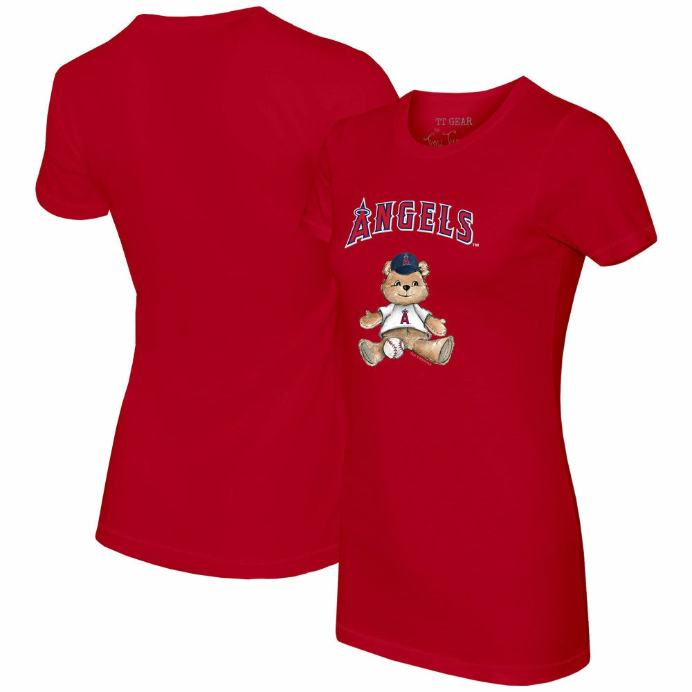 Los Angeles Angels Tiny Turnip Women's Teddy Boy T-Shirt - Red