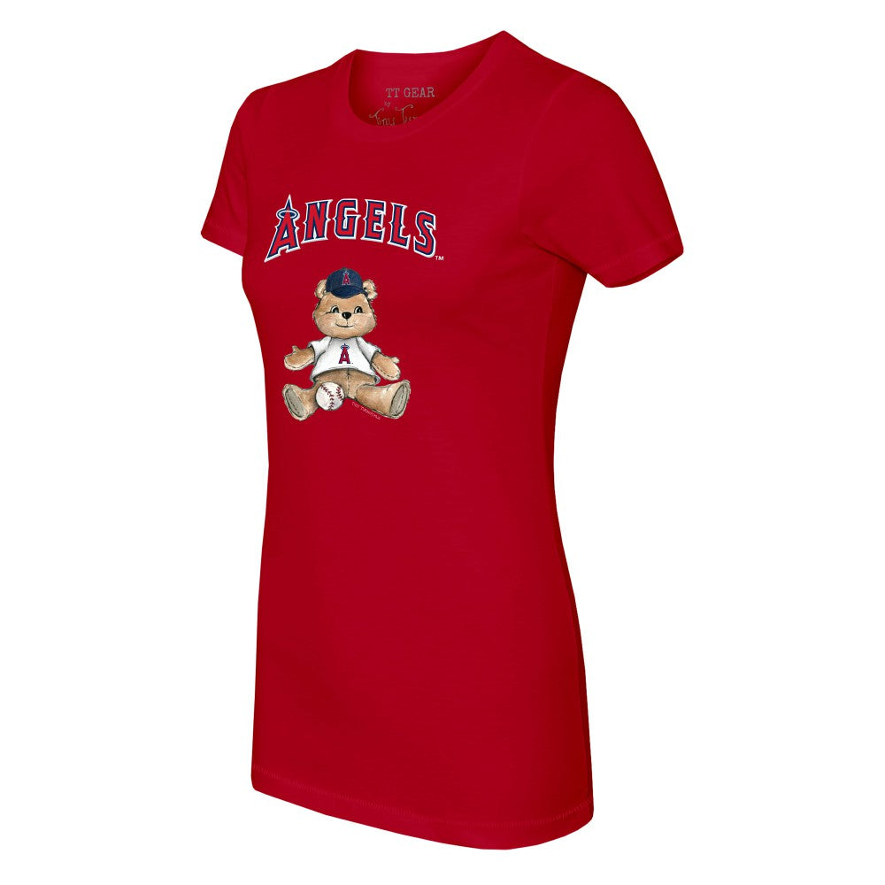 Los Angeles Angels Tiny Turnip Women's Teddy Boy T-Shirt - Red