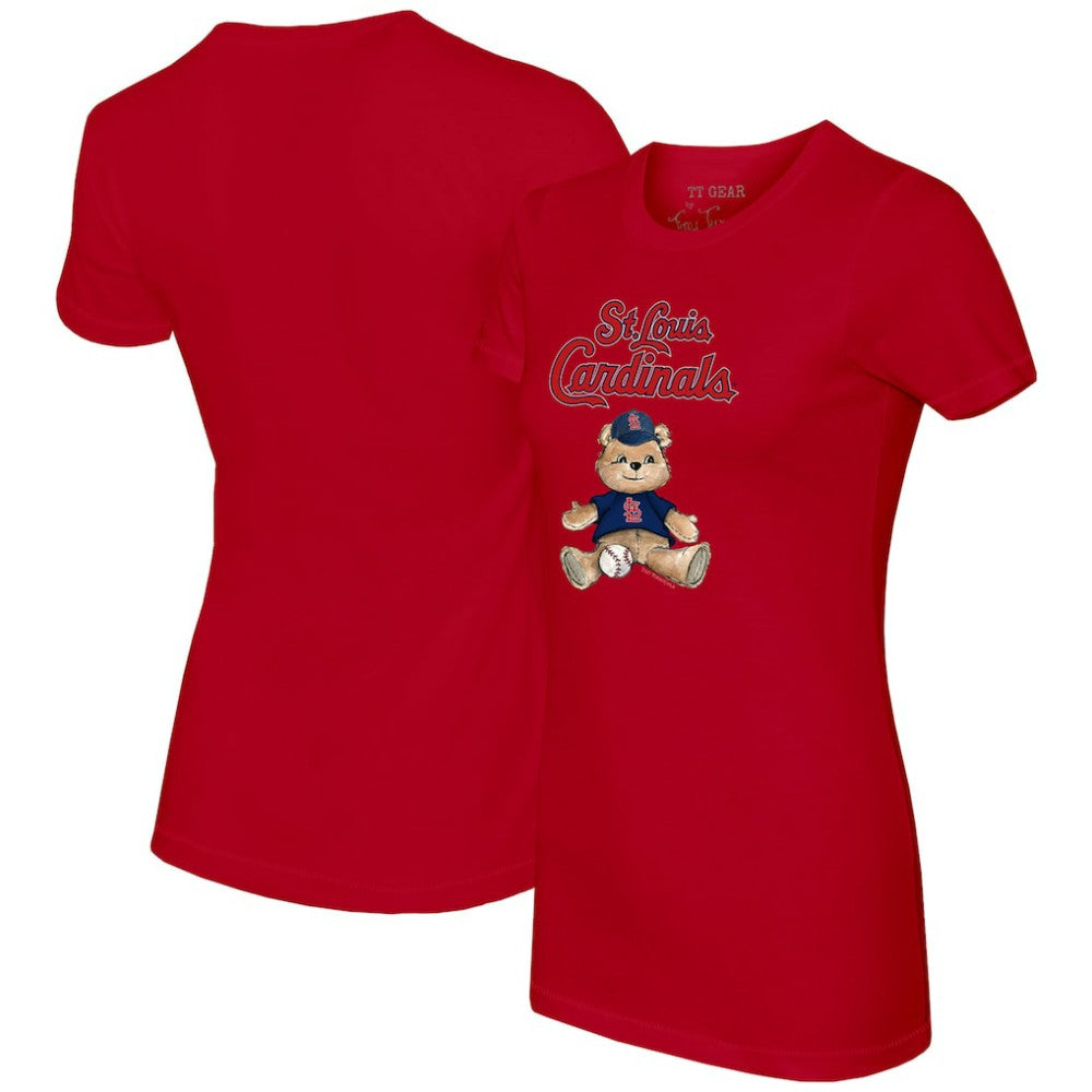 St. Louis Cardinals Tiny Turnip Women's Teddy Boy T-Shirt - Red