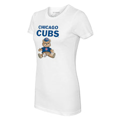 Chicago Cubs Tiny Turnip Women's Teddy Boy T-Shirt - White