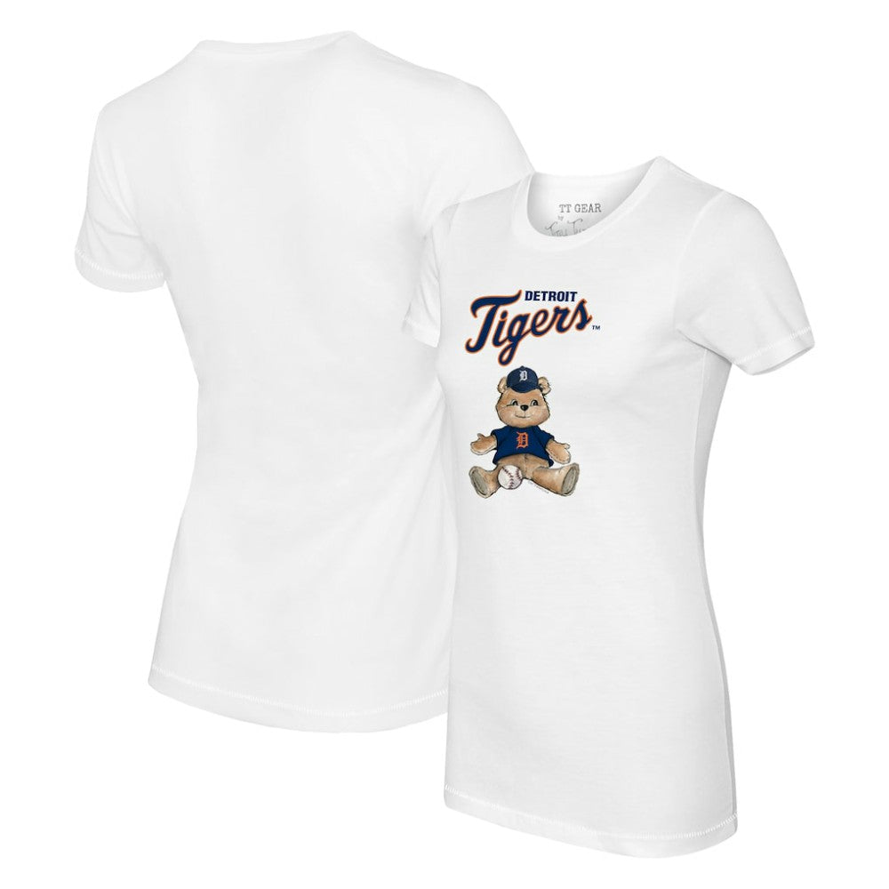 Detroit Tigers Tiny Turnip Women's Teddy Boy T-Shirt - White