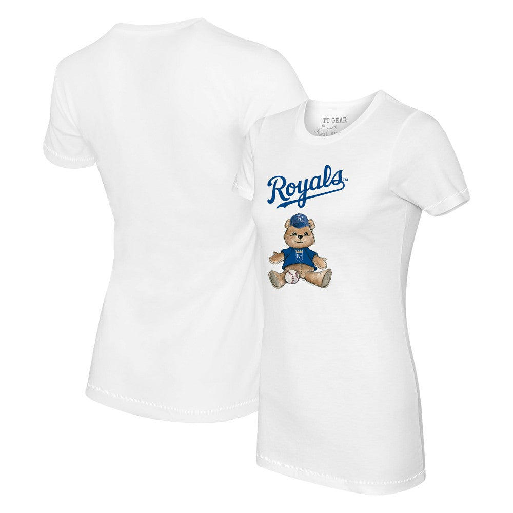 Kansas City Royals Tiny Turnip Women's Teddy Boy T-Shirt - White