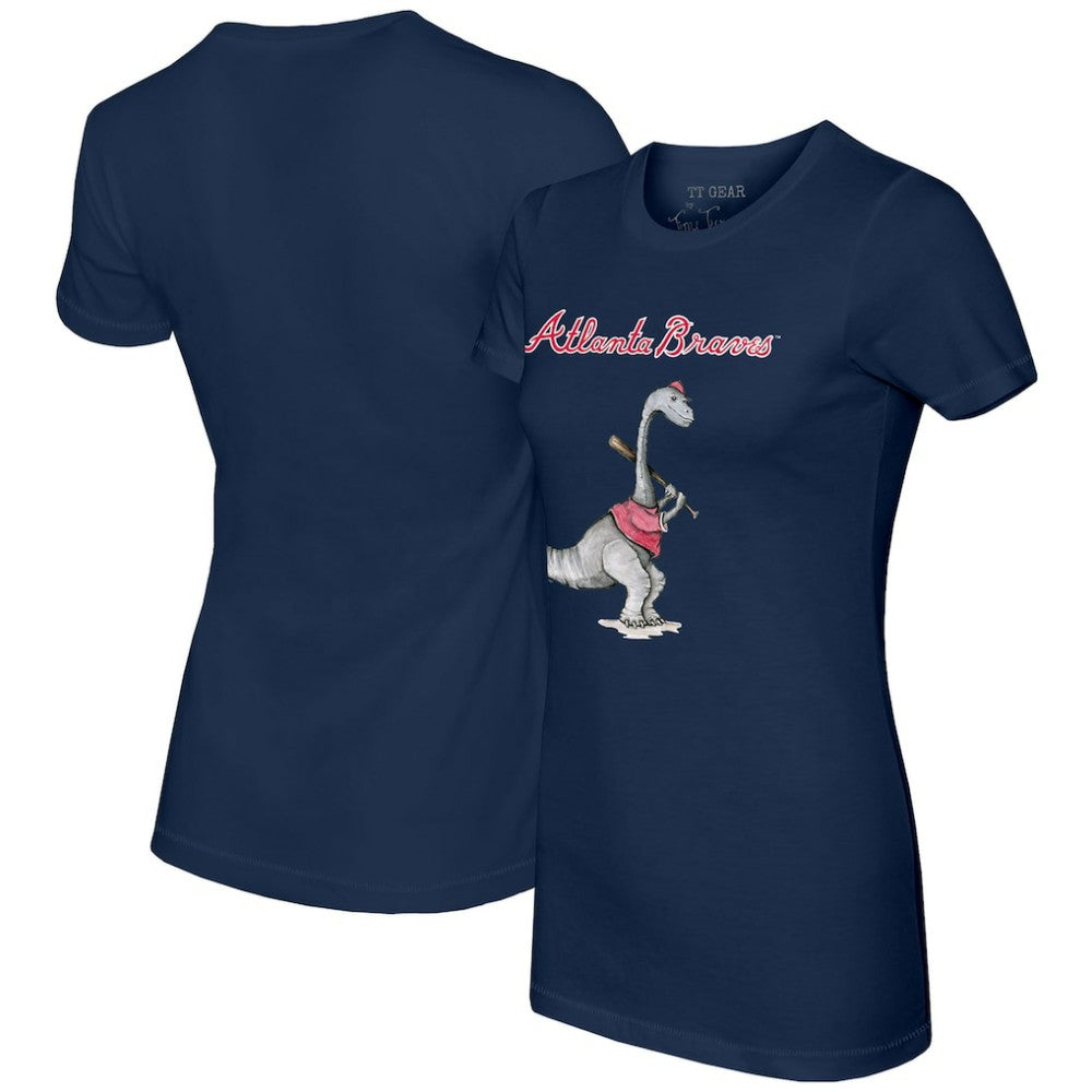 Atlanta Braves Tiny Turnip Women's Bronto T-Shirt - Navy