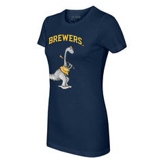 Milwaukee Brewers Tiny Turnip Women's Bronto T-Shirt - Navy