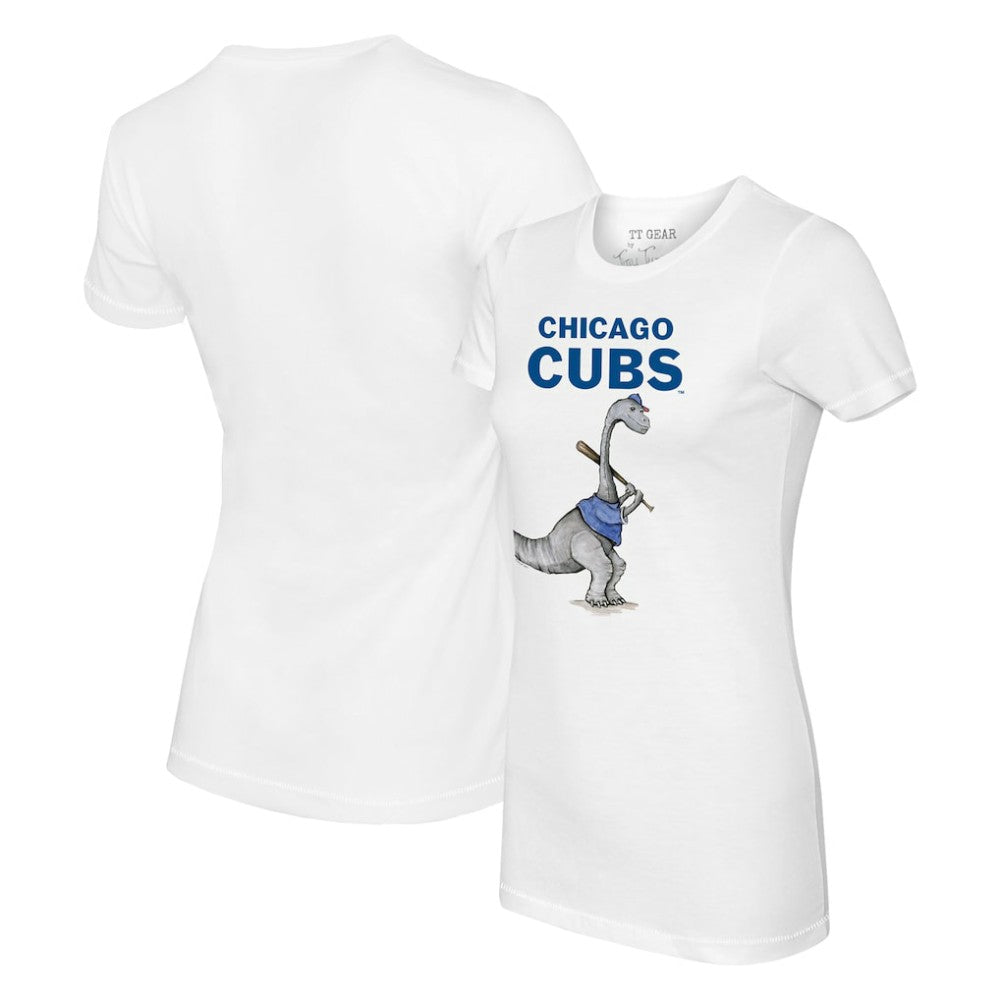 Chicago Cubs Tiny Turnip Women's Bronto T-Shirt - White