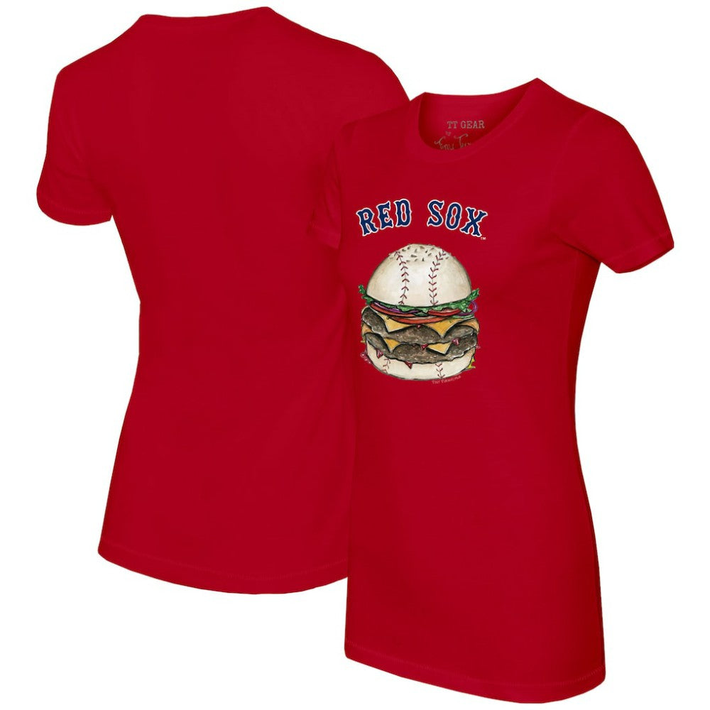 Boston Red Sox Tiny Turnip Women's Burger T-Shirt - Red