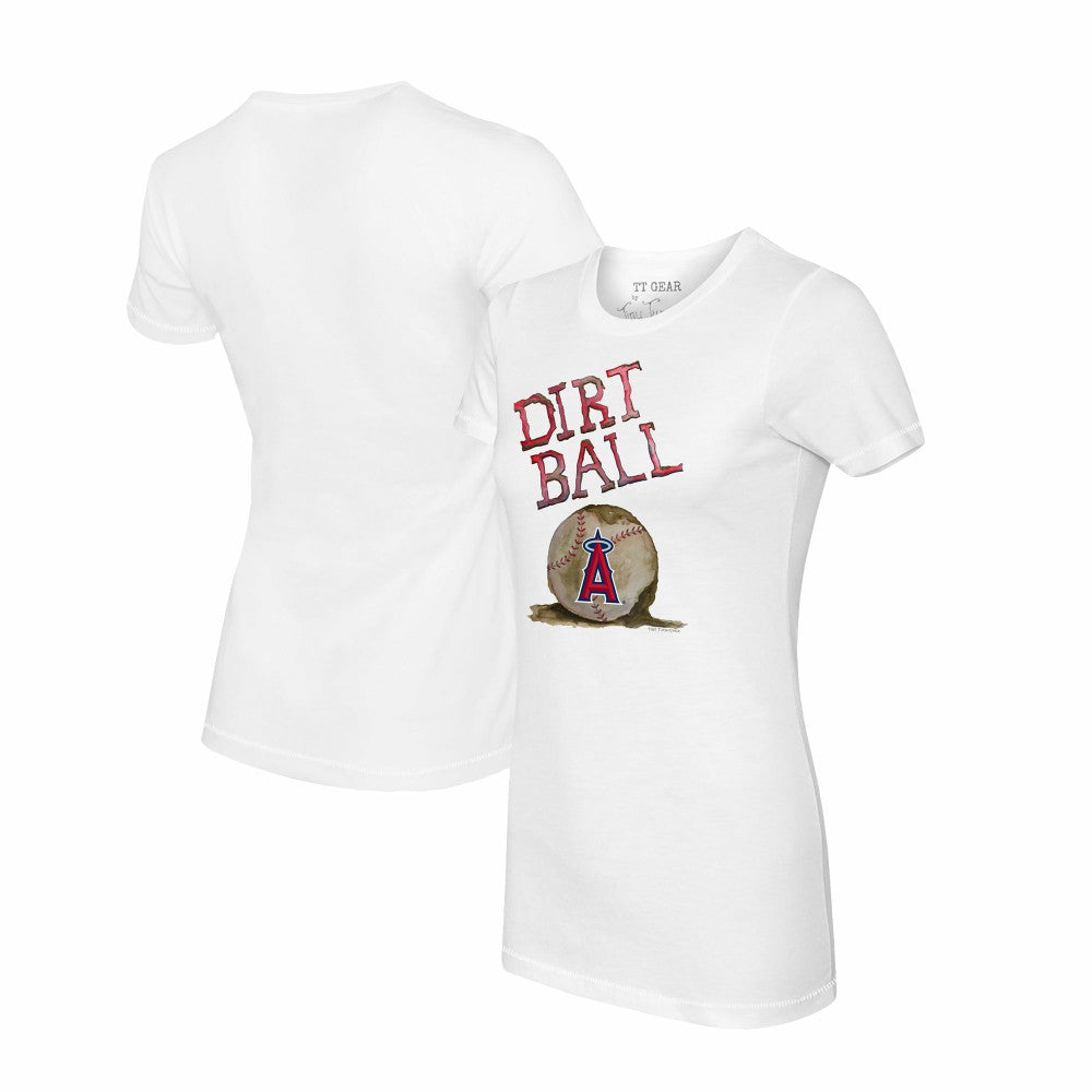 Los Angeles Angels Tiny Turnip Women's Dirt Ball T-Shirt - White