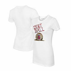 Los Angeles Angels Tiny Turnip Women's Dirt Ball T-Shirt - White