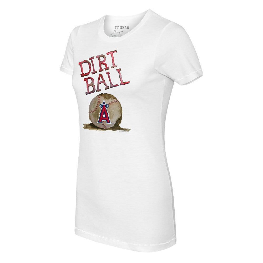 Los Angeles Angels Tiny Turnip Women's Dirt Ball T-Shirt - White