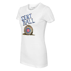 Chicago Cubs Tiny Turnip Women's Dirt Ball T-Shirt - White