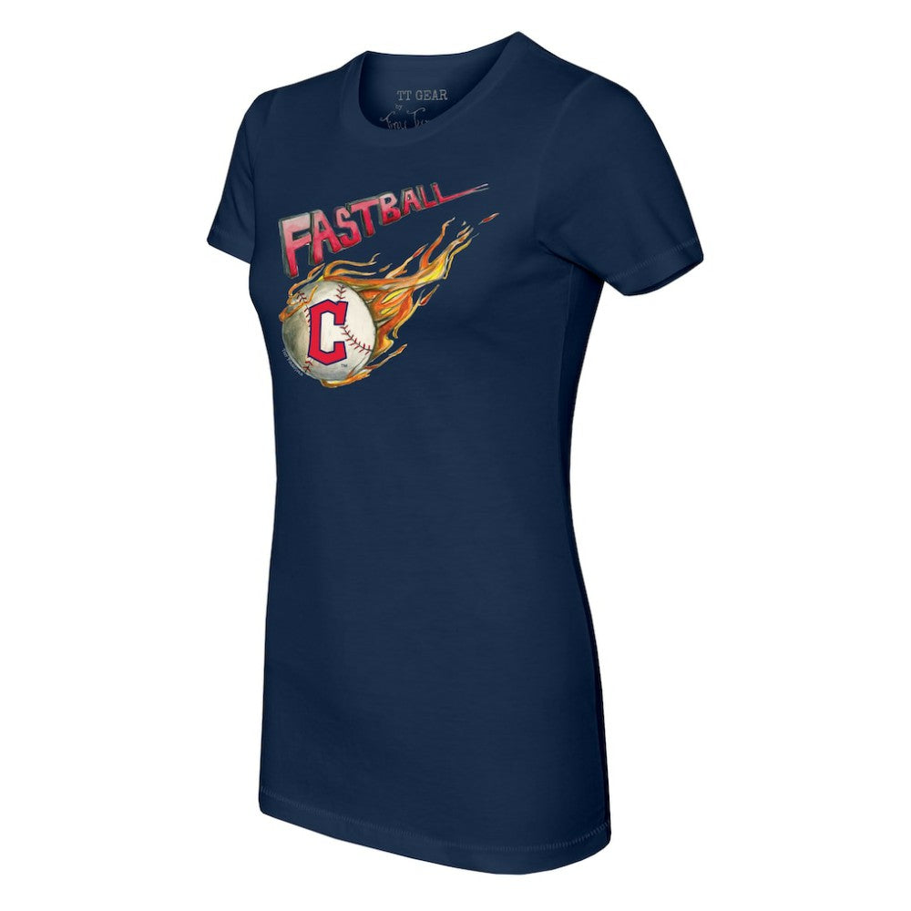 Cleveland Guardians Tiny Turnip Women's Fastball T-Shirt - Navy