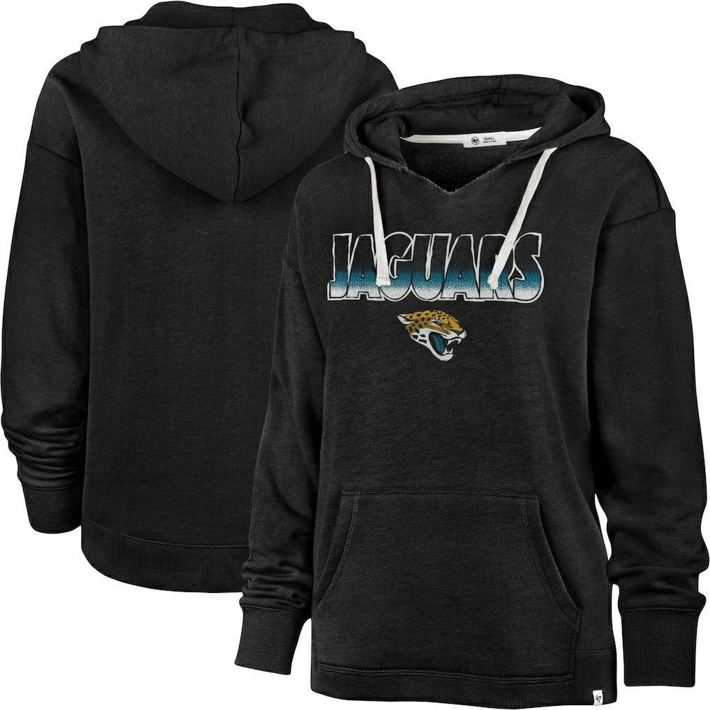 Jacksonville Jaguars '47 Women's Color Rise Kennedy Pullover Hoodie - Black for sale