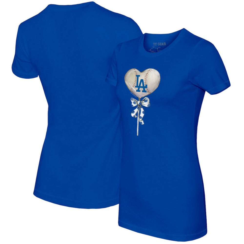 Los Angeles Dodgers Tiny Turnip Women's Heart Lolly T-Shirt - Royal