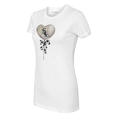 Chicago White Sox Tiny Turnip Women's Heart Lolly T-Shirt - White