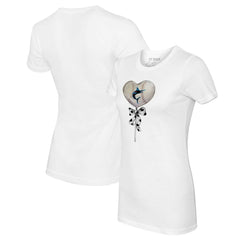 Miami Marlins Tiny Turnip Women's Heart Lolly T-Shirt - White