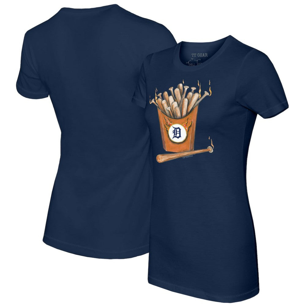 Detroit Tigers Tiny Turnip Women's Hot Bats T-Shirt - Navy