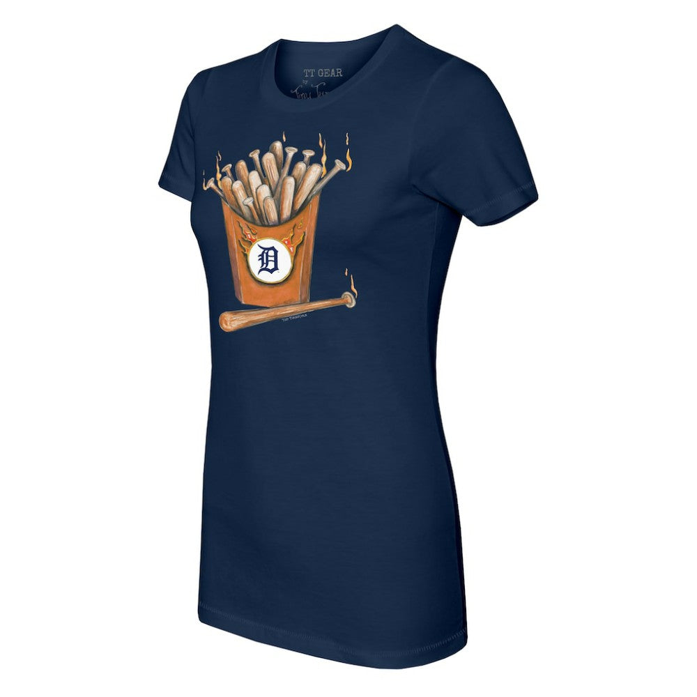Detroit Tigers Tiny Turnip Women's Hot Bats T-Shirt - Navy