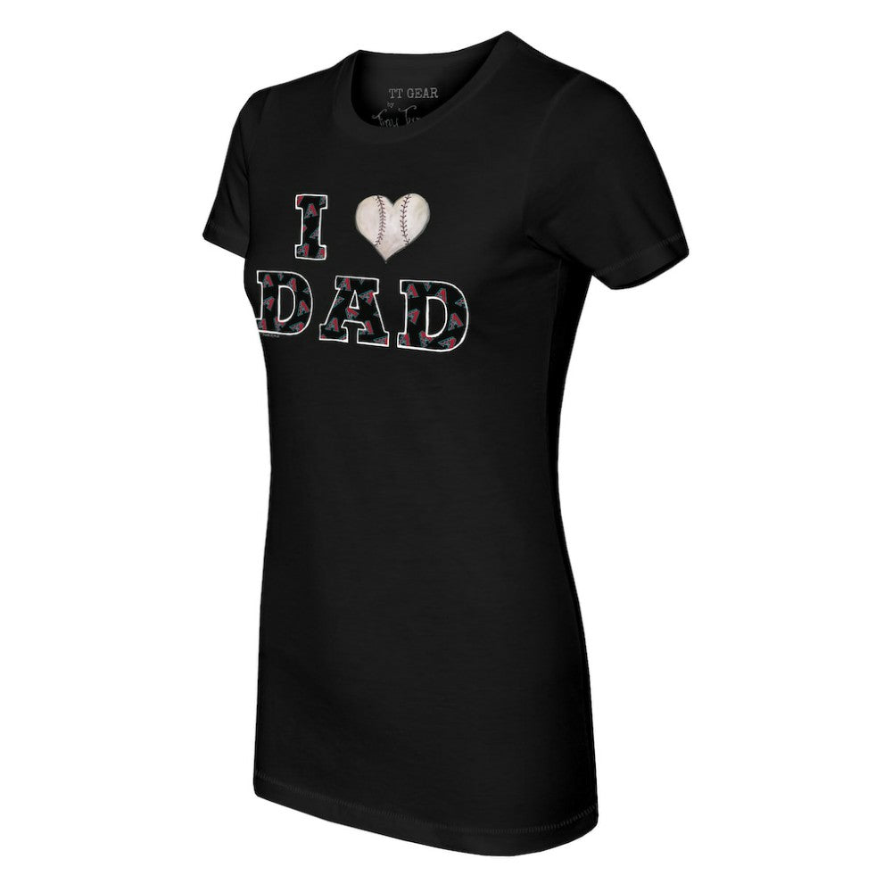 Arizona Diamondbacks Tiny Turnip Women's I Love Dad T-Shirt - Black