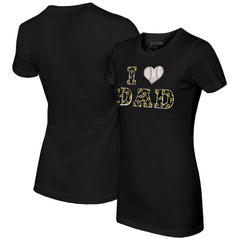Pittsburgh Pirates Tiny Turnip Women's I Love Dad T-Shirt - Black