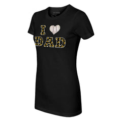 Pittsburgh Pirates Tiny Turnip Women's I Love Dad T-Shirt - Black