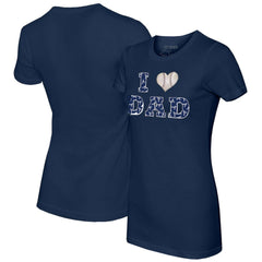 Atlanta Braves Tiny Turnip Women's I Love Dad T-Shirt - Navy