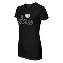Arizona Diamondbacks Tiny Turnip Women's I Love Mom T-Shirt - Black