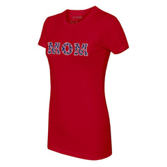 Boston Red Sox Tiny Turnip Women's Logo Mom T-Shirt - Red
